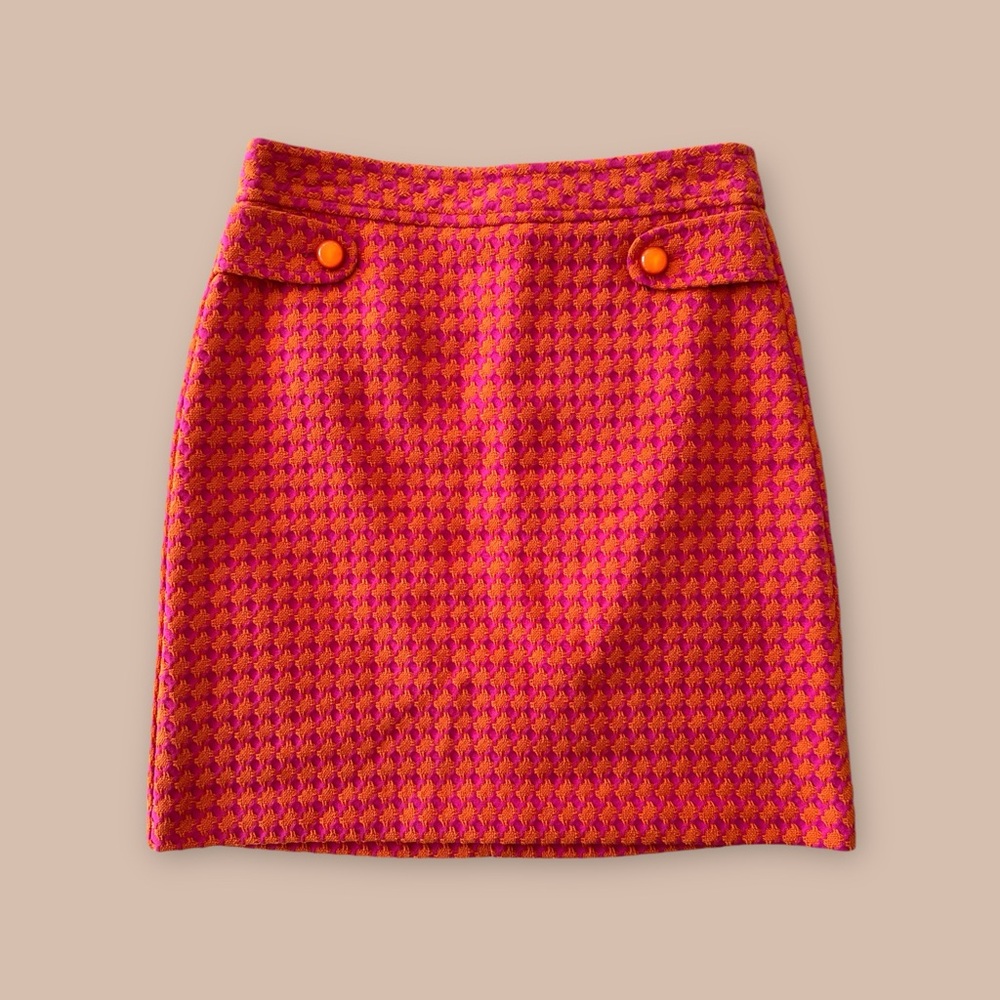 Trina Turk Tweed Houndstooth Skirt Size 4